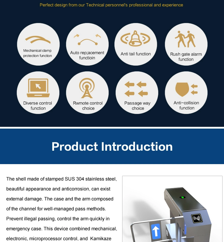 Unidirectional Automatic Swing Gate for Supermarket Entrance Automatic Induction Gate